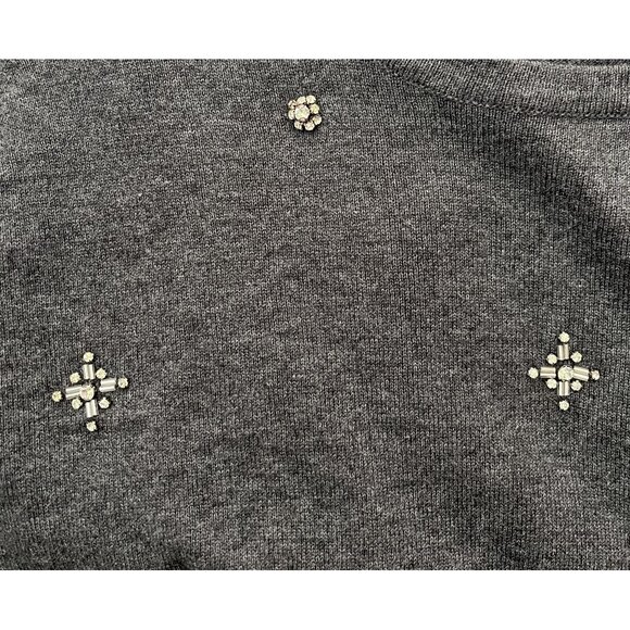 Tommy Hilfiger Gray Embellished Cotton Sweater Sz Lg - Classic - Cozy - Preppy - Picture 5 of 8